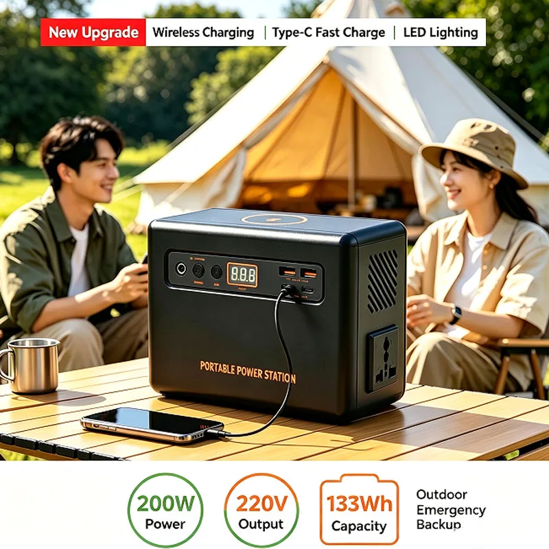 200W 휴대용 전력 공급 장치, 220V/110V,  - Solar Emergency Charger 리뷰 및 가격